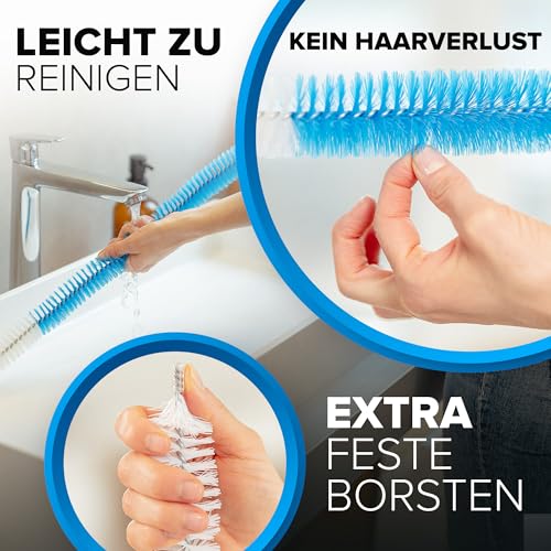 PEARWAY Heizkörperbürste inkl. Entflüftungsschlüssel - Heizkörperbürste lang senkt Heizkosten effektiv - Heizkörper Reinigungsbürste mit extra festen Borsten - Heizungsbürste lang zum Heizung reinigen