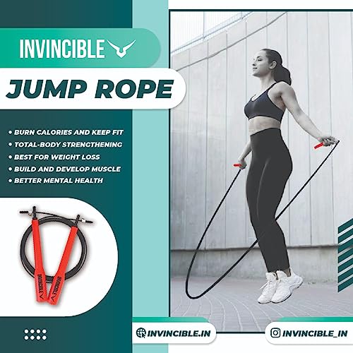 Image of Invincible Jump Rope Black Red 2.75 Meter