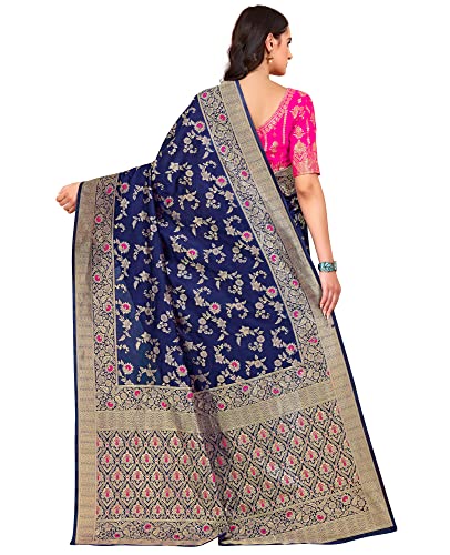 Image of Glory Sarees Women's Banarasi Silk Saree With Blouse Piece (Kara164 Parent)