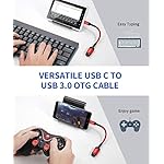 JSAUX USB C to USB Adapter [2 Pack], Type C 3.0 OTG Cable On The Go Type C Male to USB A Female Adapter Compatible with MacBook, iPhone 16 Pro Max/16 Plus/16e/15, Samsung Galaxy S25/S24/S23-Red - Image 5