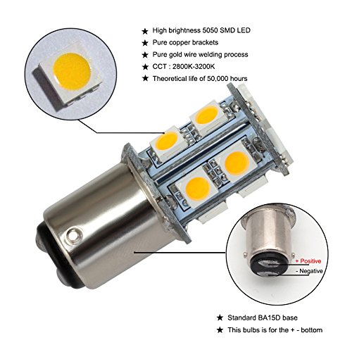 Grv Ba15D 1142 1076 1176 High Bright Car Led Bulb 13-5050Smd Ac/Dc12V 24V Warm White Pack Of 10 #TOP4