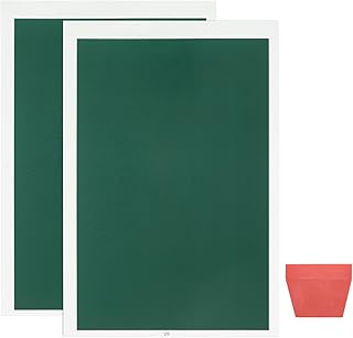 sourcing map 2 piezas de papel de grabado láser, papel de marcado láser de 39 x 27 cm, papel láser verde en blanco con raspador para metal, cerámica, vidrio, marcado láser de fibra