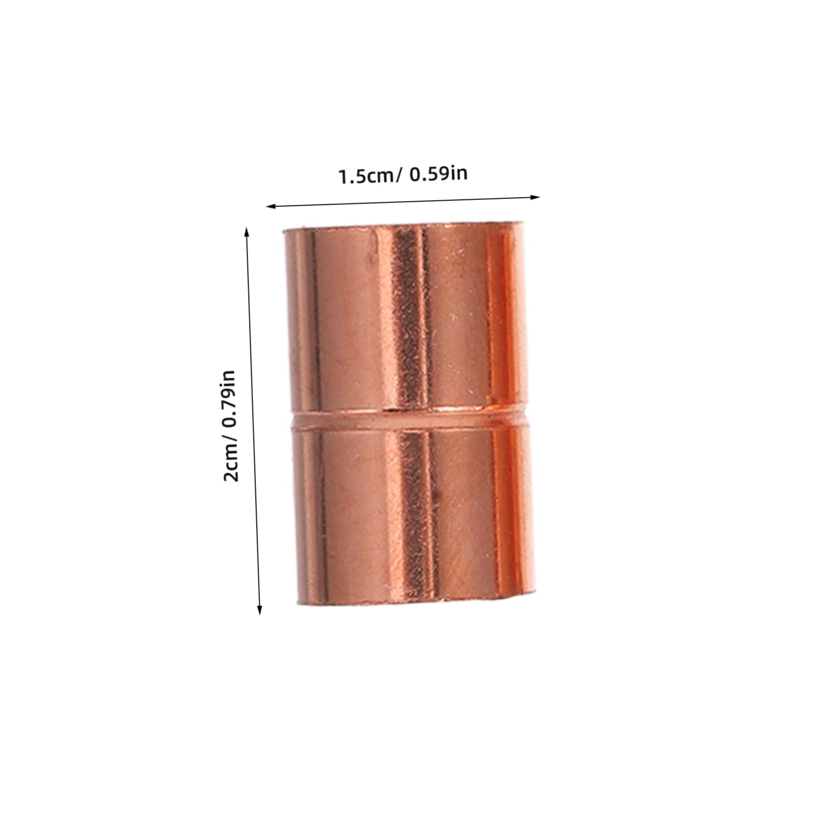 Cabilock Straight Copper Pipe Joints 5pcs Set Rolled Tube Stops Versatile for Hvac Plumbing