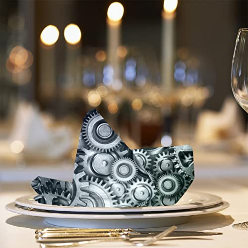 Servilletas de Tela Steampunk Gears Set x4 20x20 pulg miniatura 3