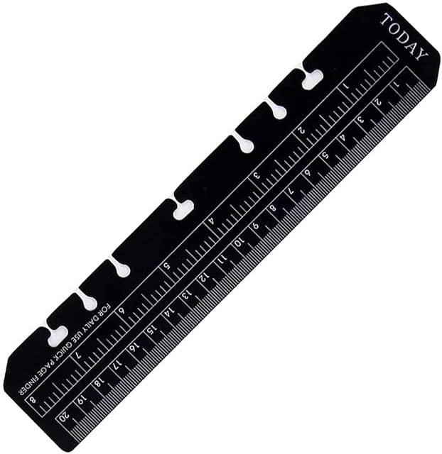 Touch Futu New A5 Size Black Ruler Page Marker Insert Organiser Flexible Ruler