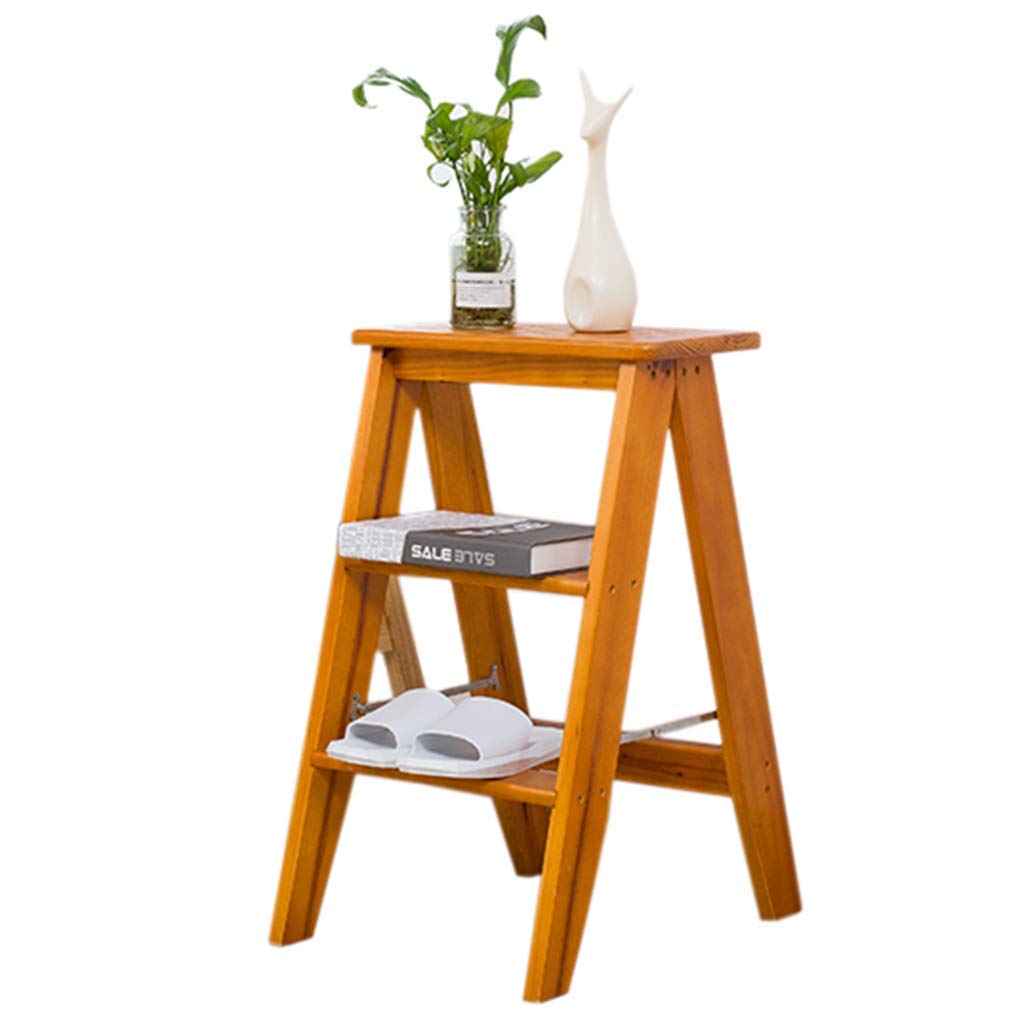 Échelle en bois pliante pour attraper en hauteur - Marchepied pin 3 marches