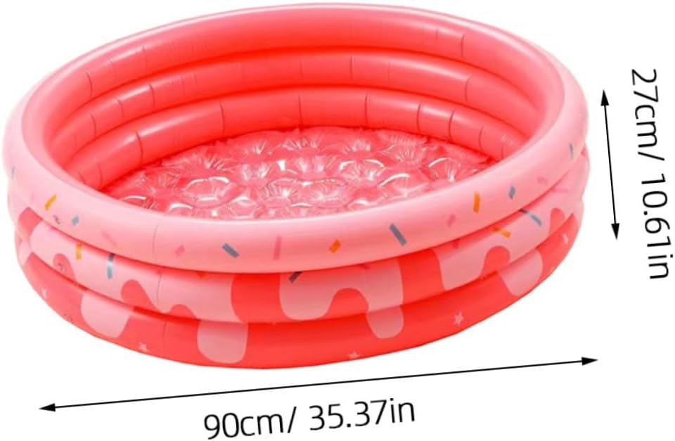 Inflatable Swimming Pool Small Round Pool PVC Storage Portable Outdoor Backyard for Boys Summer Fun