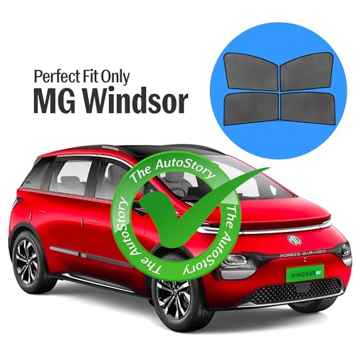 Image of AutoStory Custom Fit Black Mesh Car Sunshade for Windsor | UV & Heat Protection Car Window Curtains | Privacy Car Sun Shade | Breathable Vehicle Specific Side Window Shades