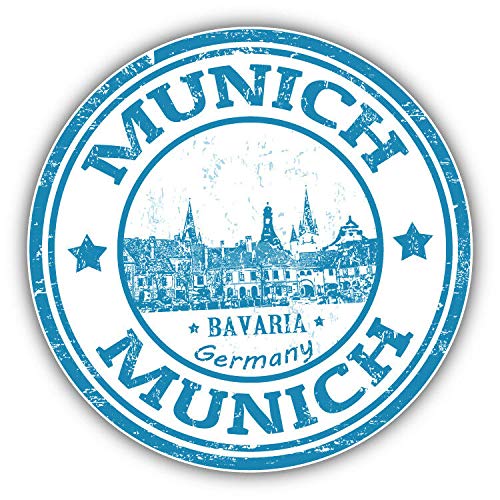 Kw Vinyl Munich City Germany Grunge Rubber Stamp Truck Car Window Bumper Sticker Decal 5" #TOP11