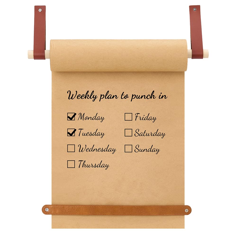 PH PandaHall 30mx30cm Support de Rouleau de Papier Kraft Marron Distributeur Mural Créatif
