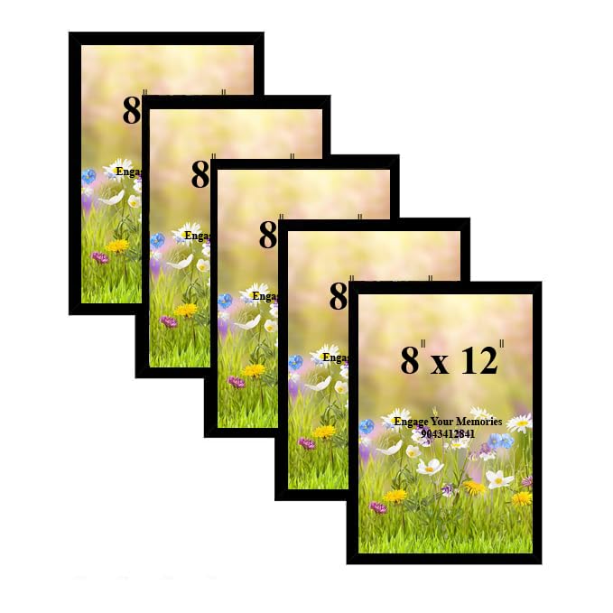 ARKID Size -8x12inch A4 Size Photo Frame For Wall Set of 5 Black Picture Frame For Home and Office Decoration (B0D8LBBHC2) Amazon Price History, Amazon Price Tracker