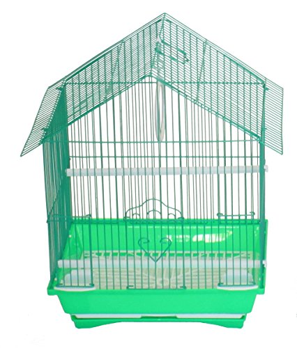 Image of YML A1314MGRN House Top Style Small Parakeet Cage, 13.3