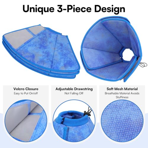 Image of Queenmore Soft Dog Cone Collar, Reversible Cone for Dogs to Stop Licking