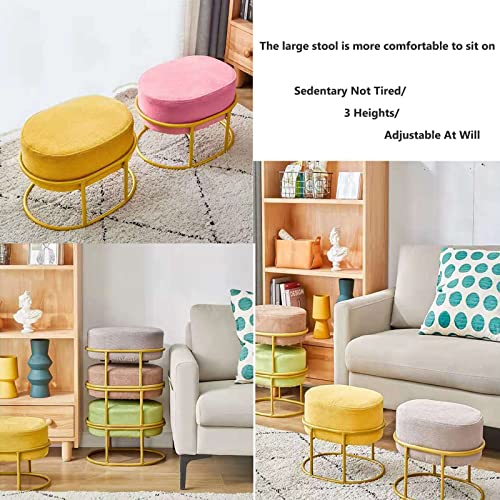 Banc ottoman empilable et repose-pieds pouf de salon 47x29 cm