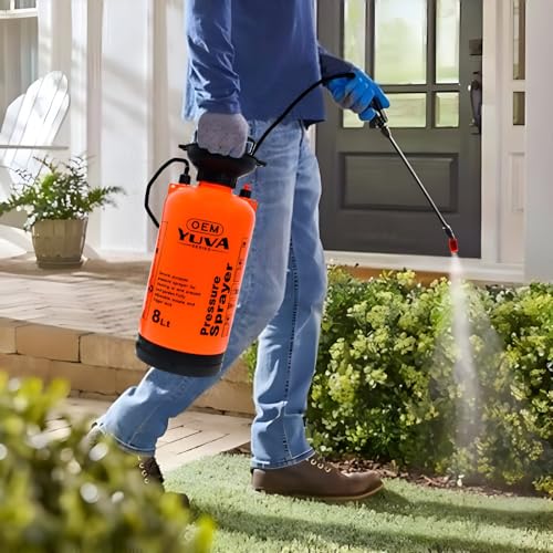 Image of OEM Manual Multipurpose Garden Sprayer 8L - Heavy-Duty Manual Pump for Pesticides, Herbicides, and Fertilizers | Robust Plastic Body | Ready to Use | Hand Held Model | Good Pressure
