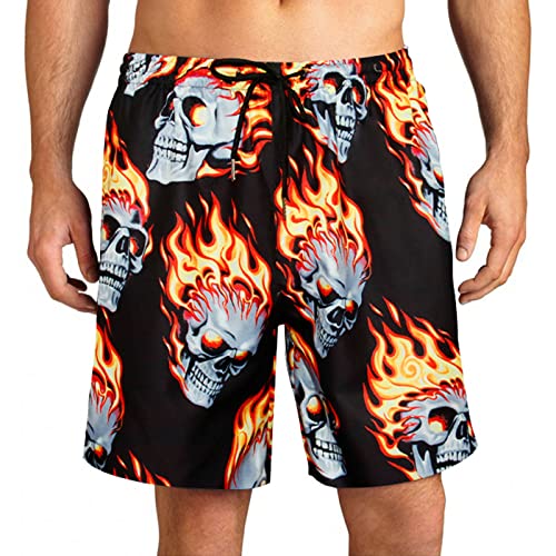 Men's Swim Trunks Quick Dry Shorts Beach Surf Printed Board Shorts Swimwear Bathing Suits with Pockets