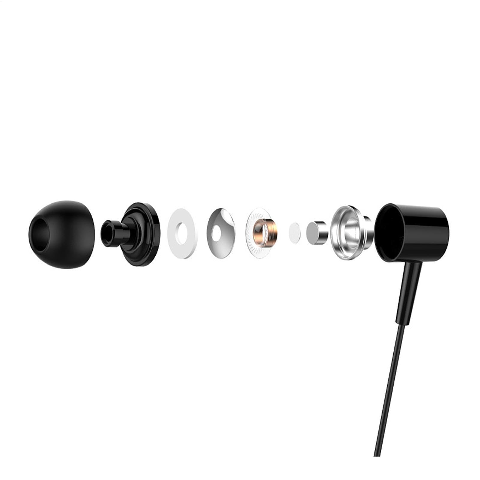 Auricolari con filo - controllo volume cavo auricolare | Cuffie auricolari con isolamento acustico e microfono. Cuffie ergonomiche suono chiaro e cavo stabile per chiamate musicali e uso quotidian
