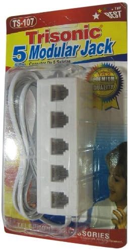 Trisonic 5 Outlet Modular Jack-TS-107 Off White, 2-Pack