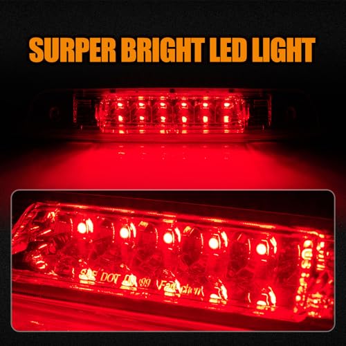 Image of Third 3rd Brake Light LED for 2001 2002 2003 Toyota Highlander, High Mount Rear Brake Lights Assembly for 01 02 03 Highlander, Waterproof Center Cab Lamp Stop Light