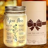 Kenon Mason Jar Night Light Gift for Friend, Birthday Day Gifts for Women, Home Decoration Lights, Personalized Night Light Birthday Mothers Day Christmas Gifts for Her Mom Grandma Sister