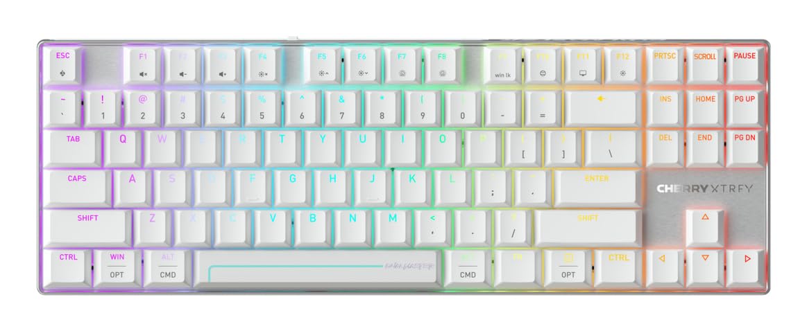 CHERRY Xtrfy MX 8.2 Pro TMR Wireless, Magnetic/Mechanical TKL Gaming Keyboard, US Format (QWERTY), Hot-Swappable CHERRY MK CRYSTAL Switches, White