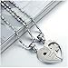 SunnyHouse His & Hers Matching Set Open Your Heart Couple Pendant Necklace Simple Love Style in a Gift Box (A Set)
