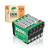 COLORETTO Remanufactured Ink Cartridge Replacement for Epson 220 T220XL Used for WF-2630 WF-2650...