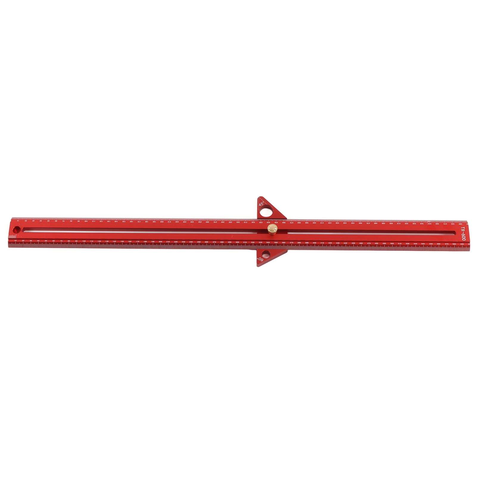 Linijka do pomiaru kąta w kształcie litery T do obróbki drewna Wielofunkcyjna aluminiowa stopowa przenośna linijka do pomiaru kąta (60 cm)