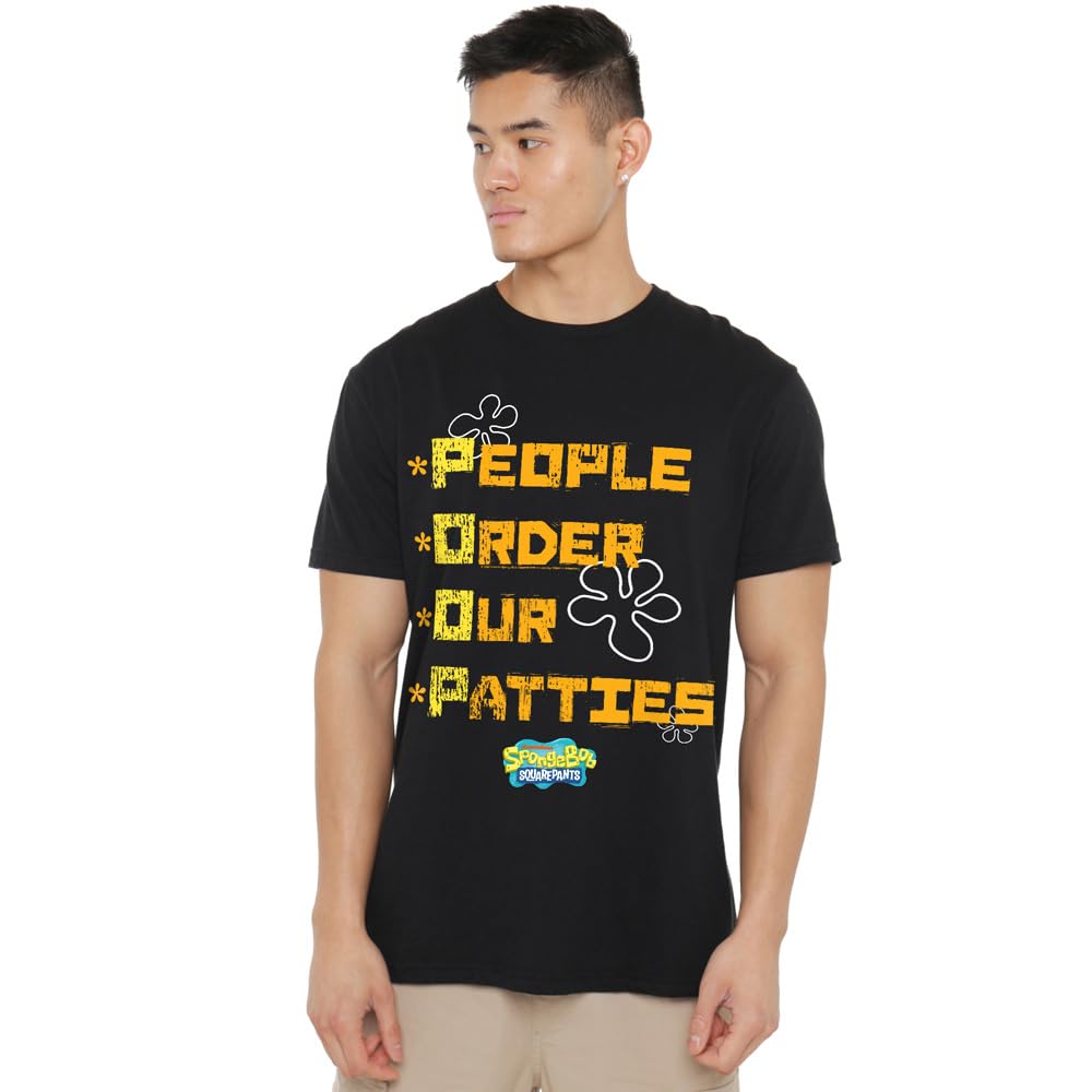 Spongebob People Order Our Patties Unisex T Shirt, Black, XXXX-Large