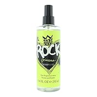 Vista 1 de Vera Wang Rock Princess Body Mist 8 onzas líquidas (paquete de 1), notas de melocotón, jazmín y vainilla, fragancia para mujer, fragancia de larga
