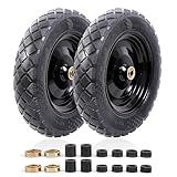 MZREXN 4.80/4.00-8' Flat Free Tire and Wheel 15' Solid Wheelbarrow Tires,...