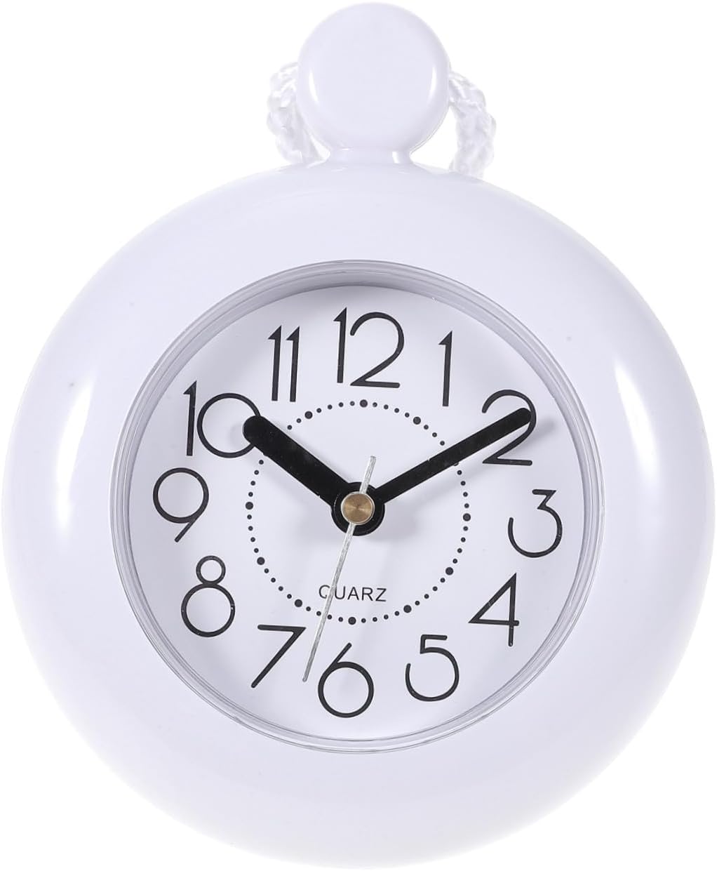 Bathroom Wall Clock Mute Hanging Decorative Clock for Shower Office Bedroom Living Battery Simple Design Silent Non Ticking