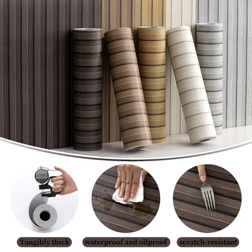 Paneles de madera sintética 3D autoadhesivos para techo y pared 6