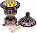 AM Charcoal Incense Cone Burner – Resin & Charcoal Holder for Bakhoor – Decorative Mabkhara Style Aroma Diffuser for Home, Office, Relaxation Spaces – Complete Set with Tongs (Brown)