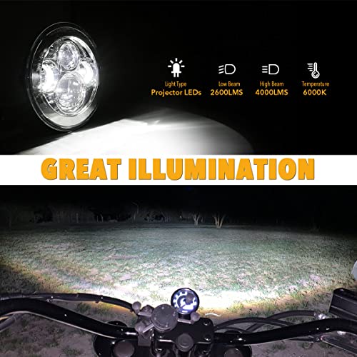 TRUCKMALL 7 Inch LED Headlight Motorcycle Headlights Compatible with Harley Davidson Touring Ultra Classic Electra Street Glide Fat Boy Heritage Softail Slim Deluxe Switchback Road King by TRUCKMALL - Image 3