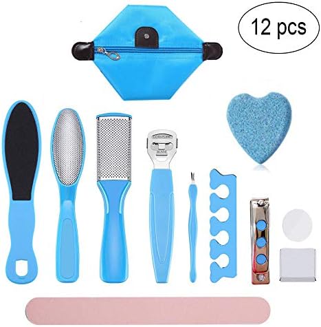 Foot File Pedicure Rasp Callus Remover, 5 Replacemet Accessories Included, Professional Pedicure Tools Set for Women Men to Remove Hard Skin (5 in 1)