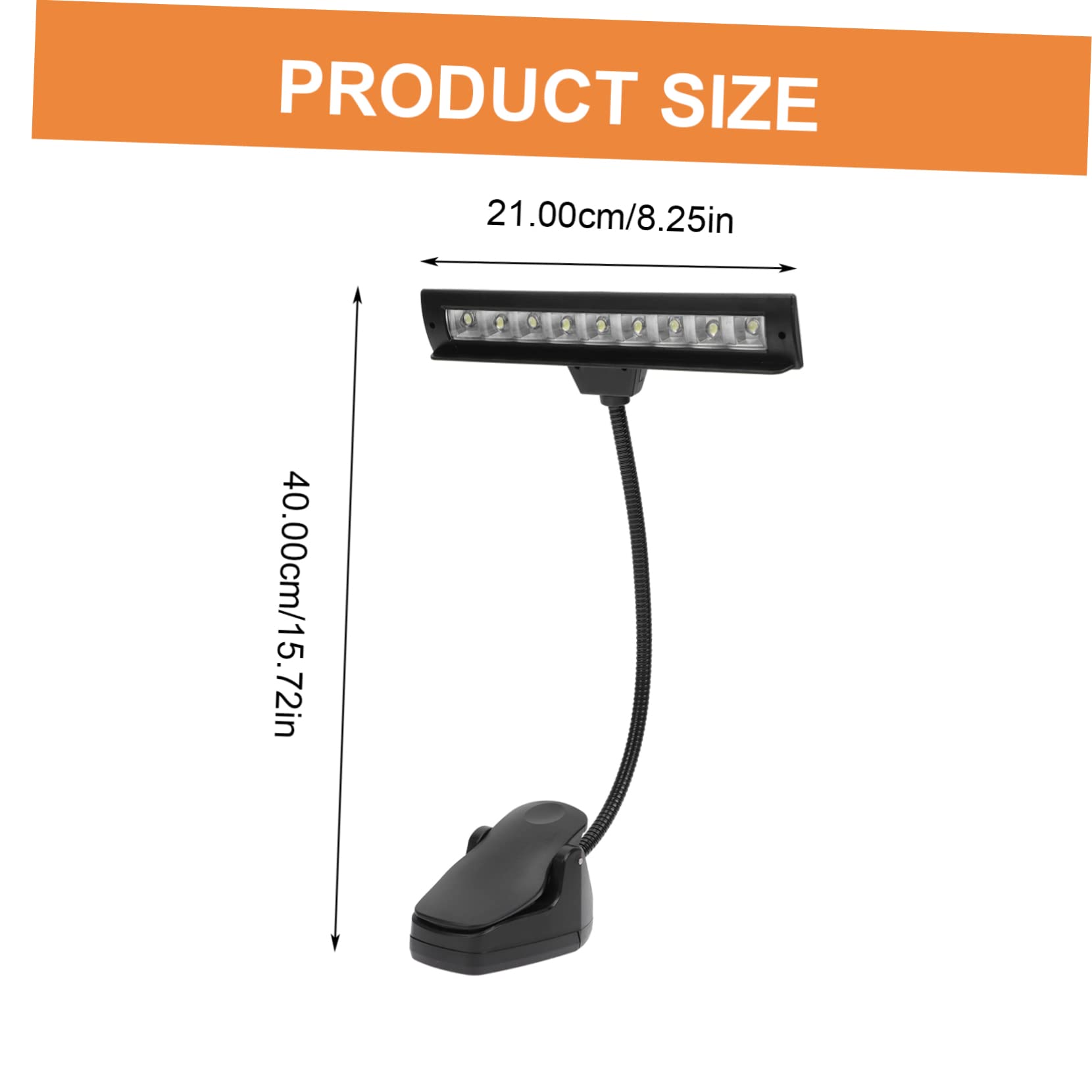 Kisangel Led Piano Music Score Light Clip USB Reading Lamp Multi-Functional Music Stand Light for Piano Guitar and Reading