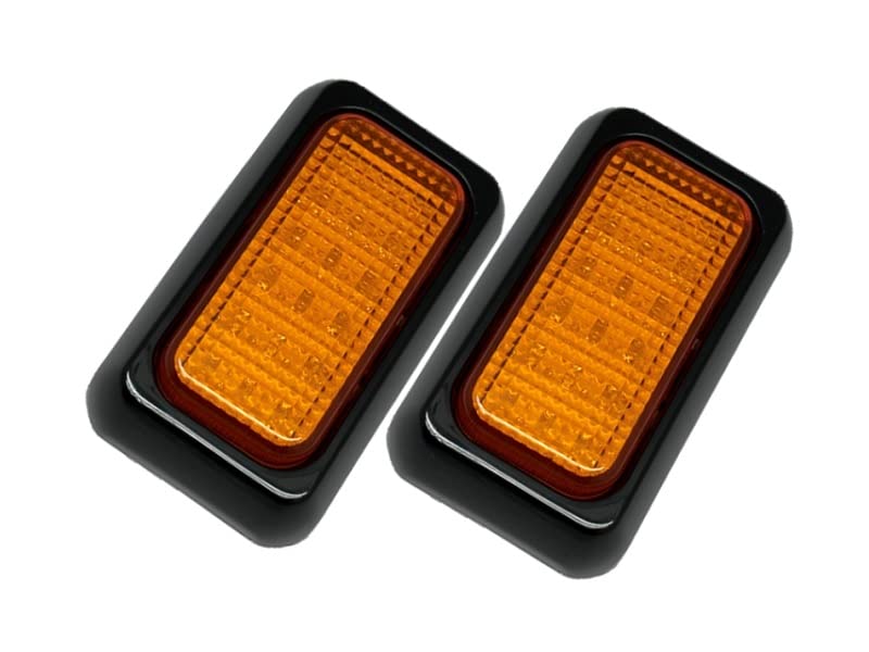 Amazon | LED マーカー 大 オレンジ 2個入 SMD 汎用 防水 24V 12V