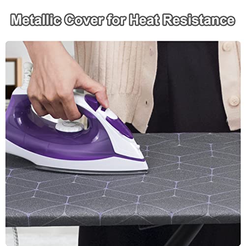 Duwee Wide Large Ironing Board, Adjustable Height Ironing Board with Foldable Legs, Heat Resistant Cover with Thick Felt Pad, 115 x 36 cm - Image 3