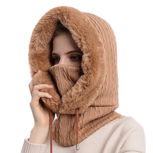 Bufanda para Mujer, pasamontañas de Invierno, cálido, multifunción, de Forro Polar, pasamontañas, máscara de esquí, Gorro a Prueba de Viento, Bufandas, Gorro para Deportes al Aire