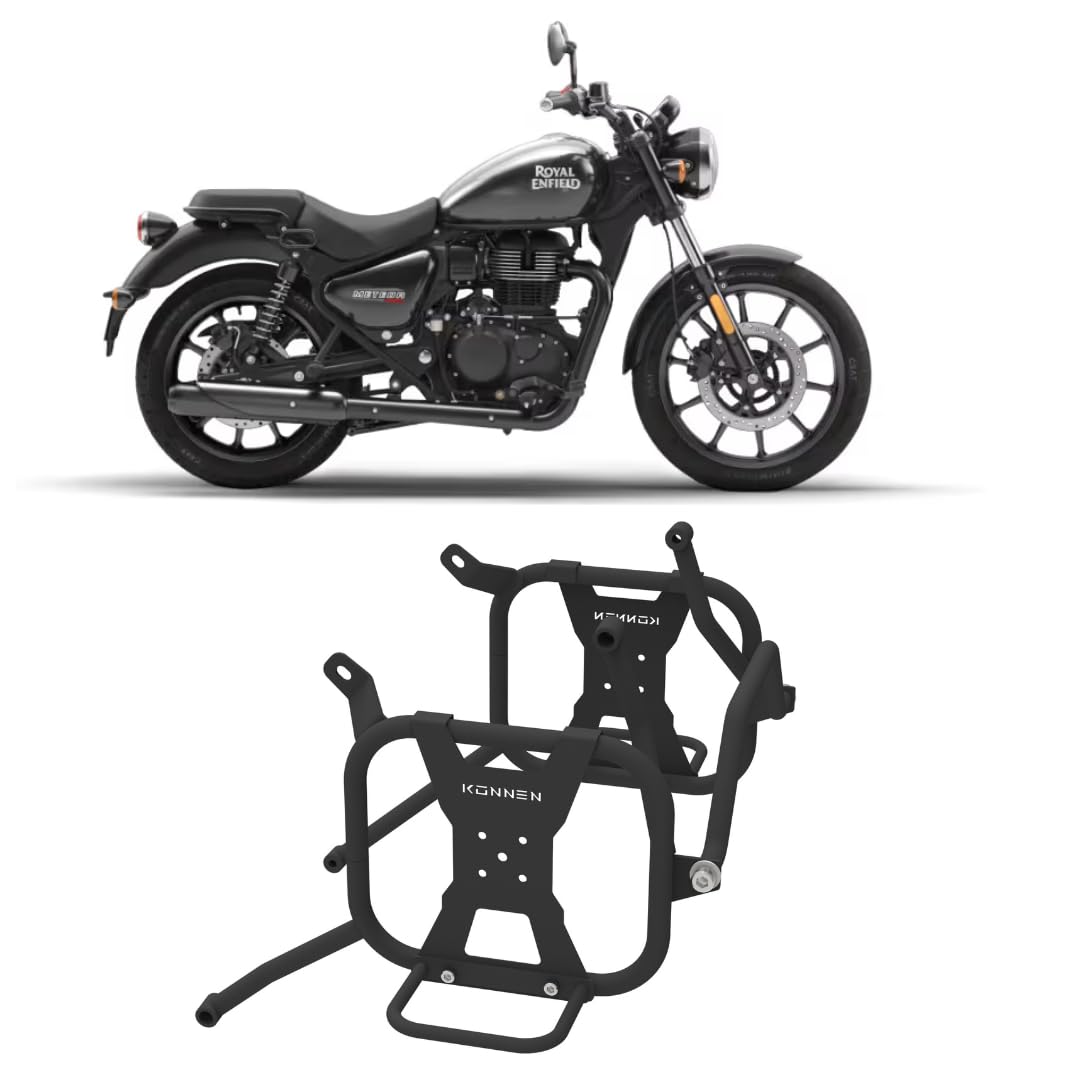 Konnen® Meteor 350 Saddle Stays with Jerry Can Holder (Pair, Black - 1 Set)-image-17