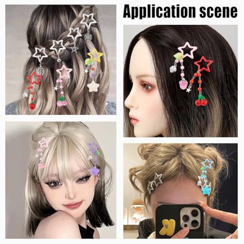 Pinzas de estrella con agarre metálico antideslizante para todo tipo de cabello 7