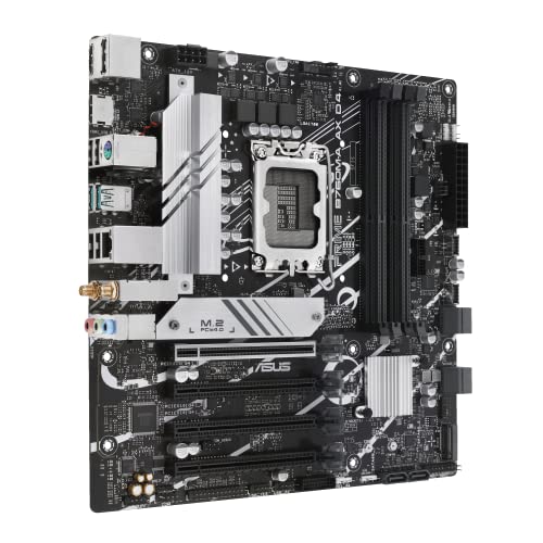 Image of ASUS PRIME B760M-A AX D4 Intel B760 (LGA 1700)(13th and 12th Gen)mATX motherboard,PCIe 4.0,2xM.2 slots,2.5Gb LAN,Wi-Fi 6,DisplayPort, Dual HDMI,rear USB 3.2 Gen 2,front USB 3.2 Gen 1 Type-C, Aura Sync