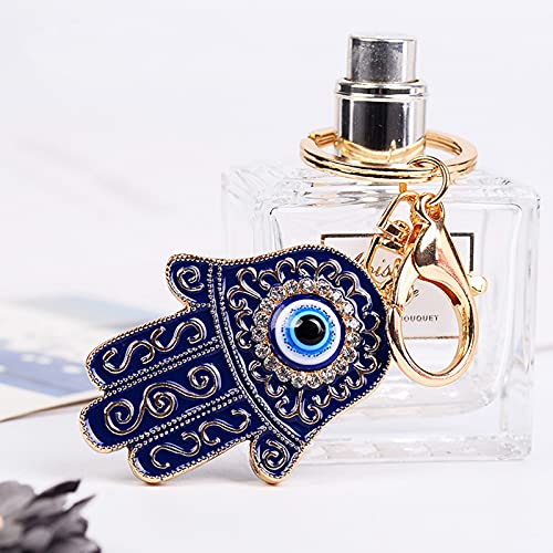 Talibsa Crystal Hamsa Hand Handbag Keychain, Evil Eye Car Keychain For Women (Blue) #TOP5