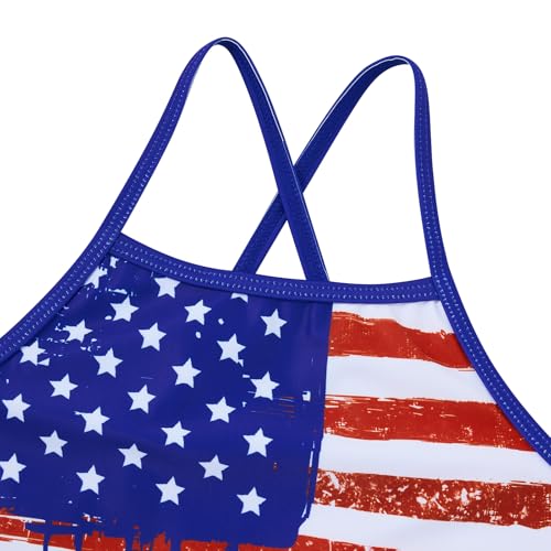 Image of Girls Tankini Swimsuit Two Piece Bathing Suit with Adjustable Strap 3-13 Years