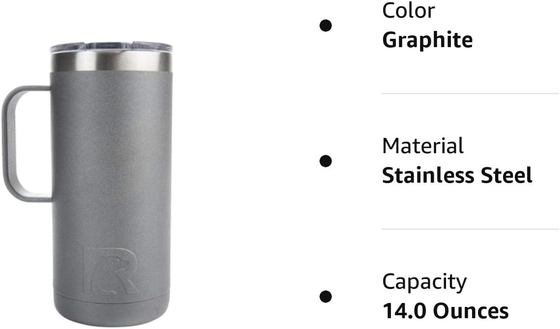 RTIC Travel Coffee Cup (16 oz), Graphite