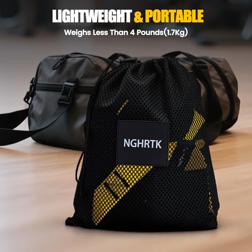 Home Suspension Training Kit with Suspension Trainer, Straps & Bands – Adjustable Full-Body Workout System for Home Gym, Yoga, Pilates, Travel | Compact Design (Yellow)