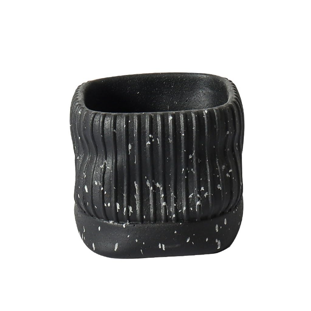 GELASIGE Flower Pots Modern Simple Cement Flower Pot Tabletop Flower Pot Light Luxury Flower Pot Simple Creative Home Flower Pot Can Plant Flowers Outdoor Flower Pots(A)
