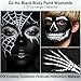 Go Ho Black and White Face Body Paint(4.74 oz),Water Based Cream White Black Face Painting Kit for SFX Cosplay Costumes Festivals Halloween Skull Zombie Skeleton Goth Vampire Makeup