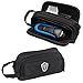 Damero Travel Organizer, Men Grooming Storage Bag with Two Compartments for Electronic Shaver, Hair Clipper, Beard Trimmer and Attachment, Roomy, Lightweight and Portable, Black